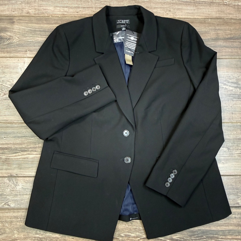 J.Crew Womens Size 16T Madelyn 4 Season Stretch Blazer Black Carreman NWT CD072 - Picture 3 of 12